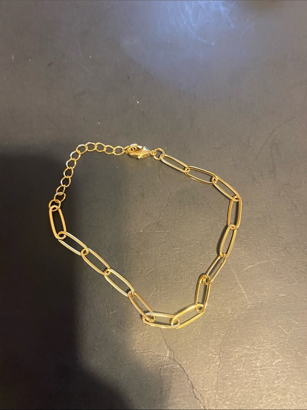 Gold Paperclip Chain Bracelet - Women Jewelry